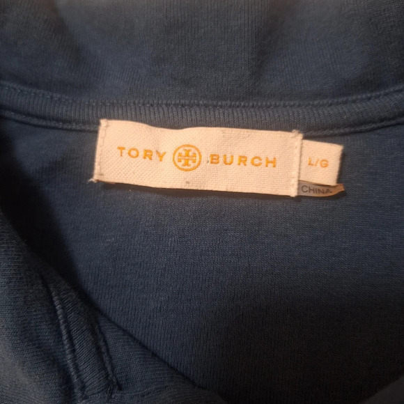 Tory Burch 4 logo button  cotton polo shirt SZ L - Picture 7 of 8